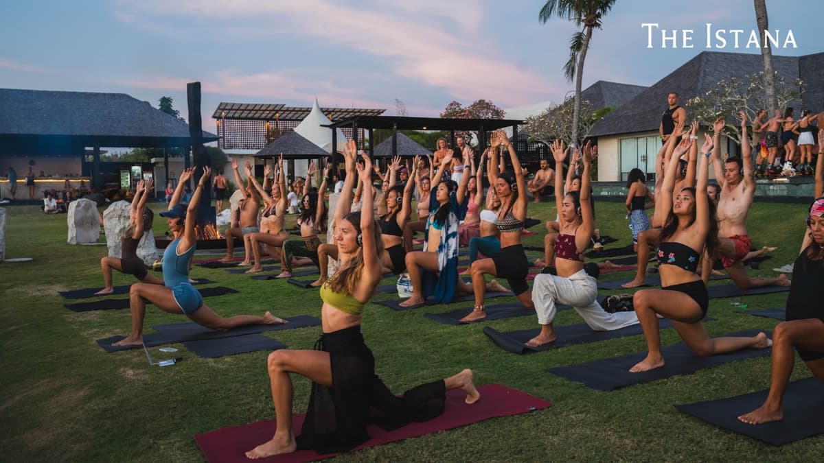 Silent disco wellness retreat experience in Bali